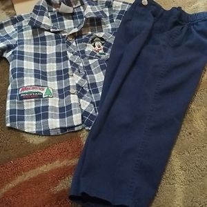 Boys disney shirt and pants